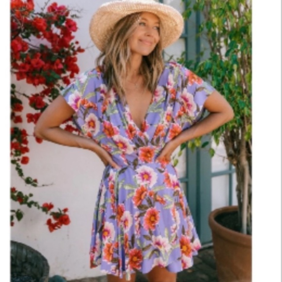 NWT  L*SPACE Sunshine Feels Dress  Size small color purple - Picture 1 of 12
